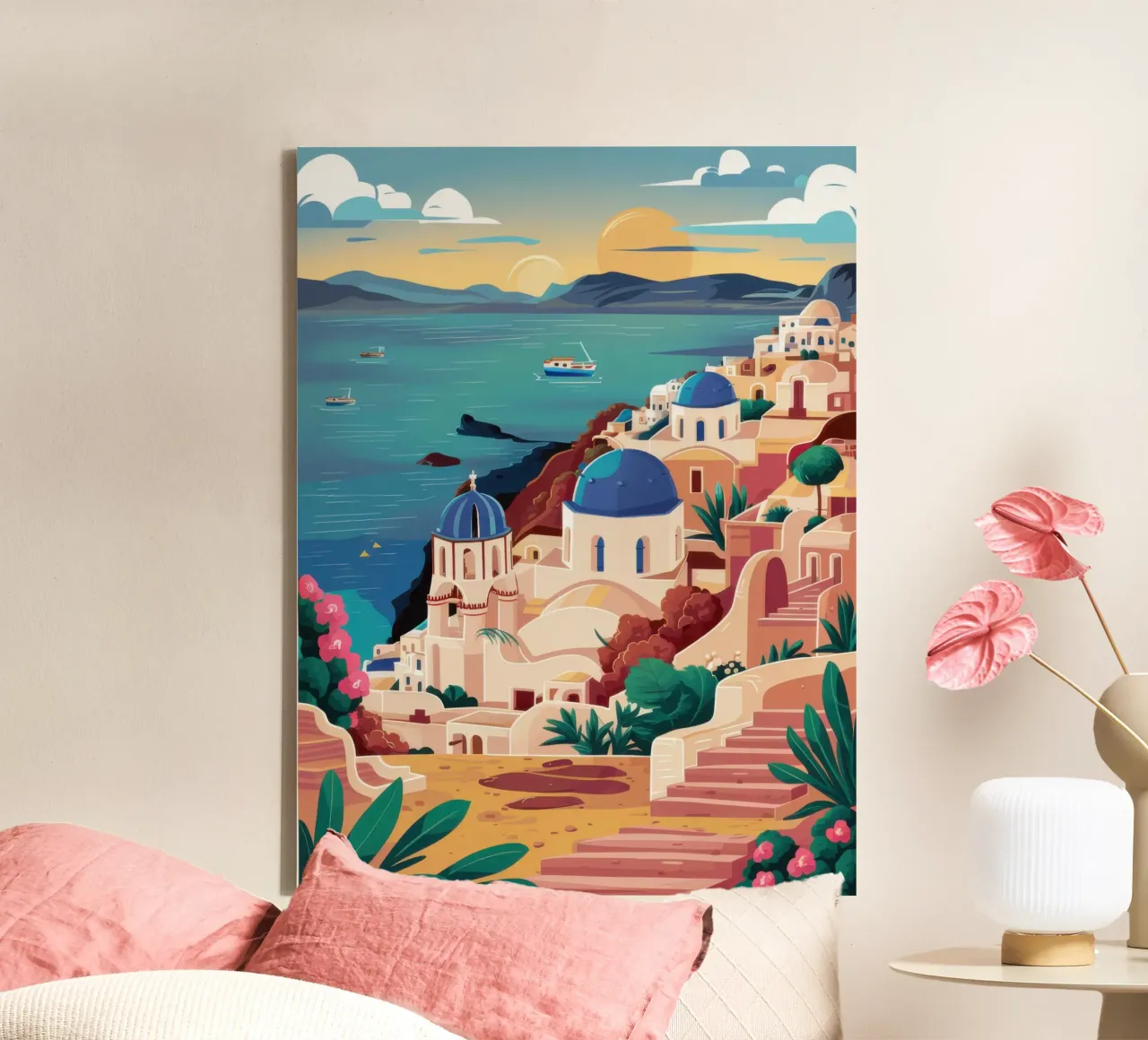 Cascata di colori Cliffside tela con Cornice a cassetta da Heaven Craft