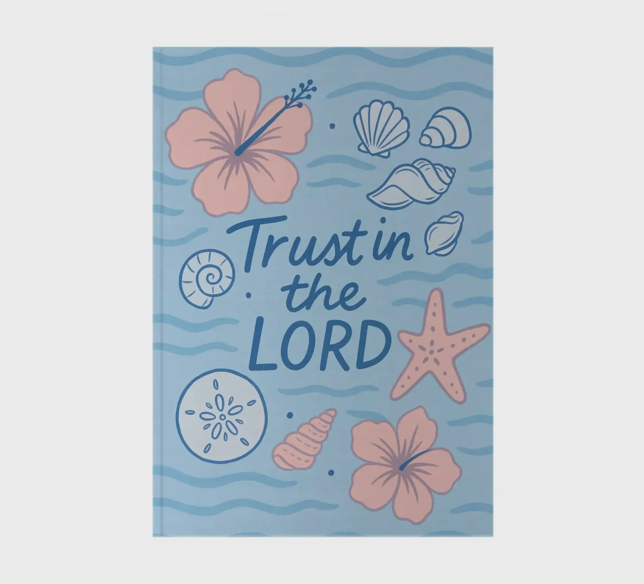 Trust in the Lord, Beachy Art Print notebook by vintagepod