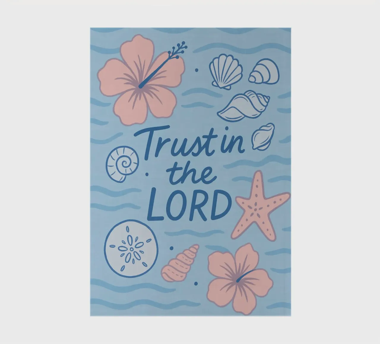 Trust in the Lord, Beachy Art Print notebook by vintagepod