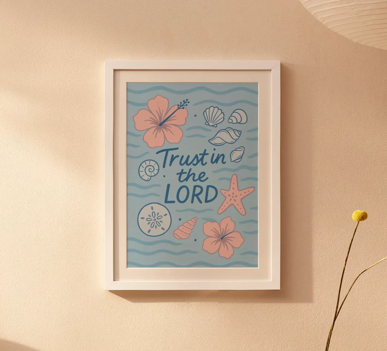 Fiducia nel Signore, stampa d'arte dalla spiaggia poster da vintagepod