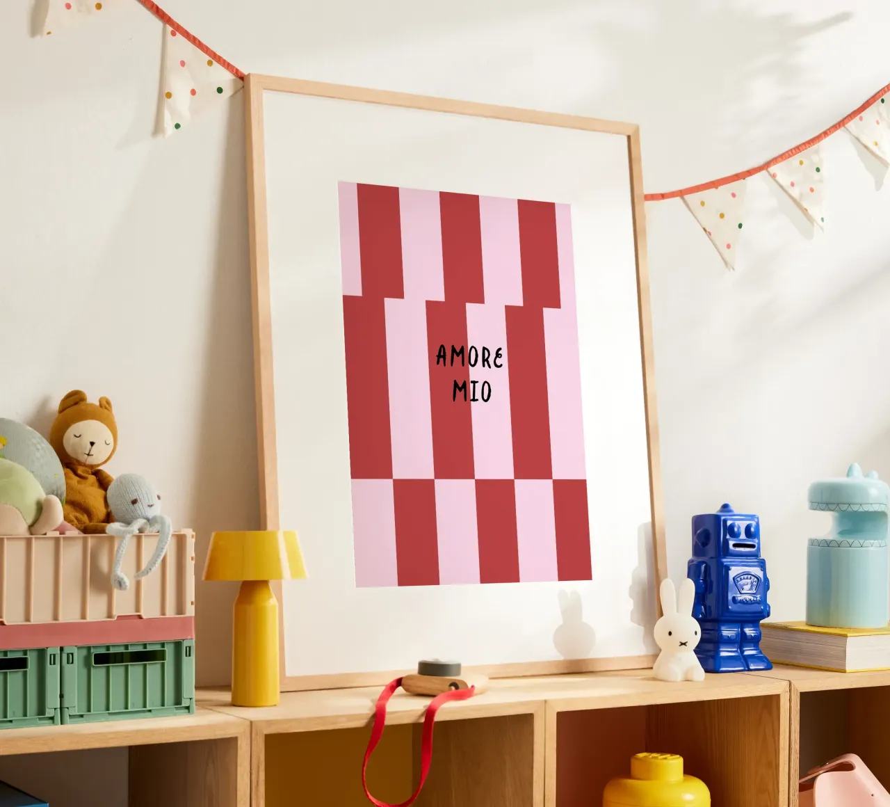 Amore mio Stripes poster da Poster Print Studio