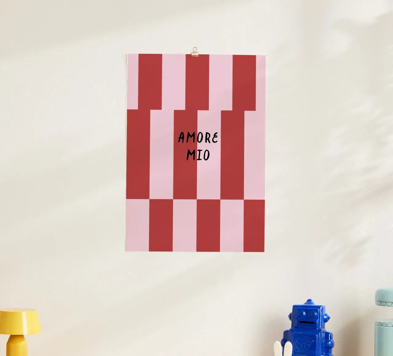 Amore mio Stripes poster da Poster Print Studio