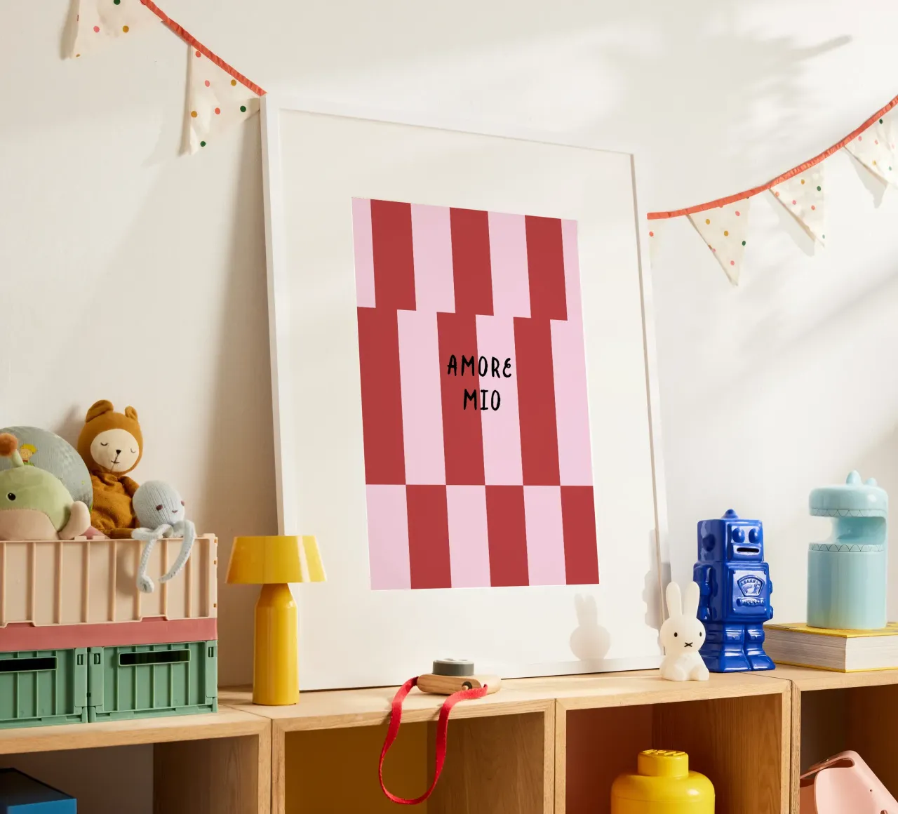 Amore mio Stripes poster da Poster Print Studio