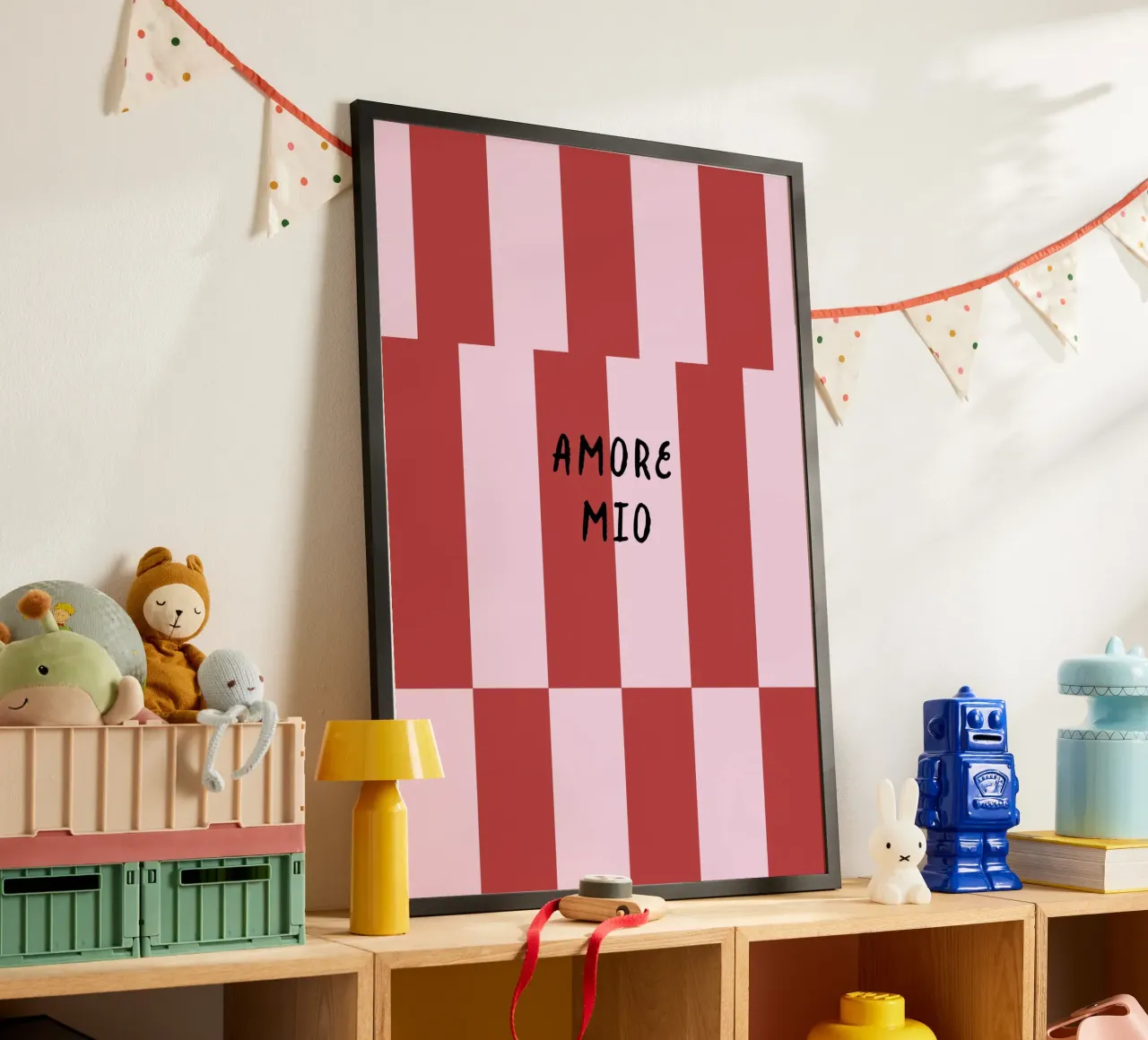 Amore mio Stripes poster da Poster Print Studio