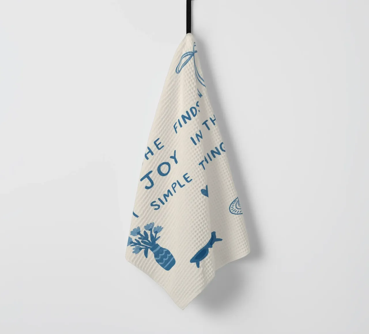 Elle trouve sa joie dans les choses simples torchon de vintagepod
