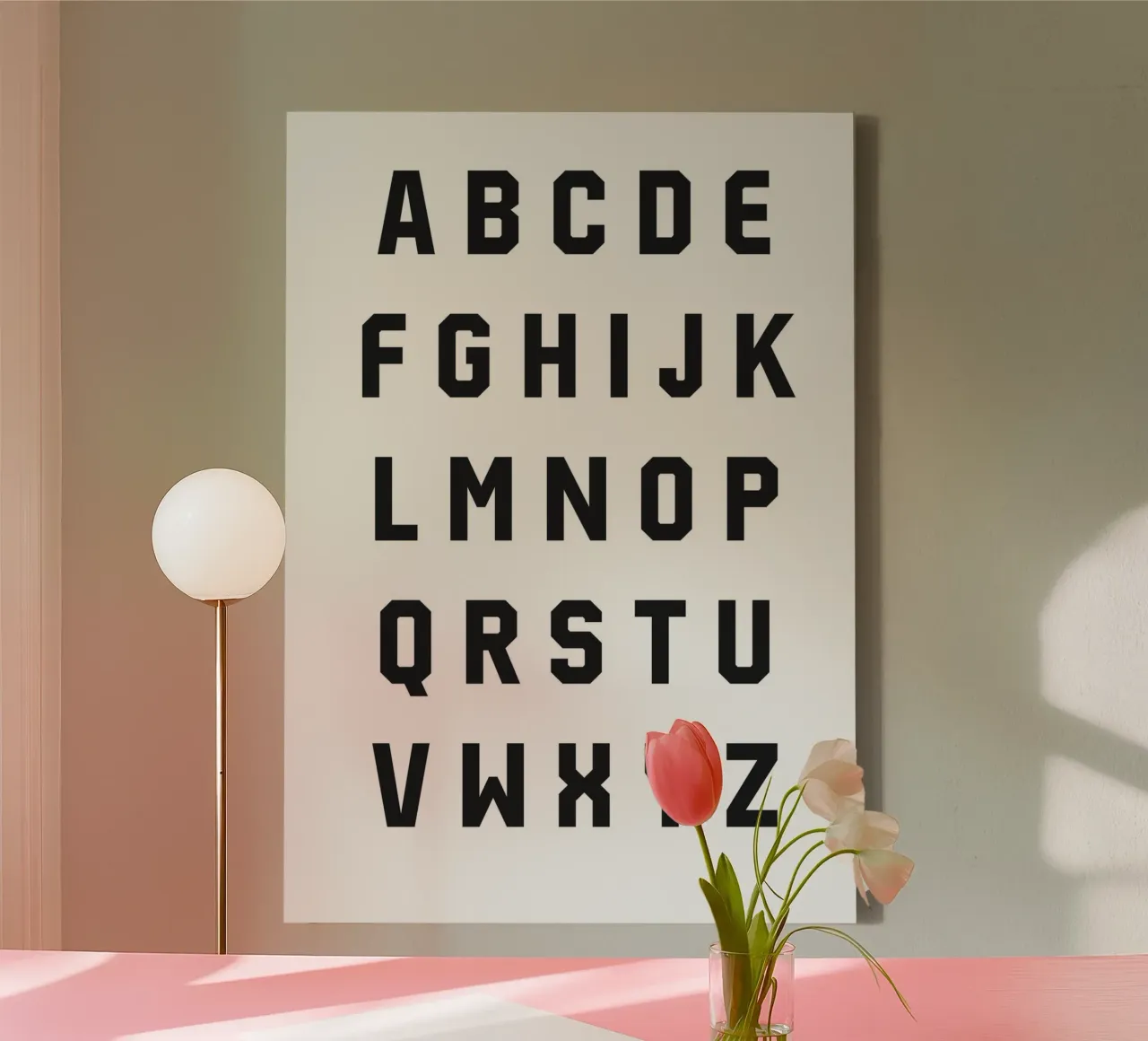 Typography Alphabet #2 tela con Cornice a cassetta da kathrinmay
