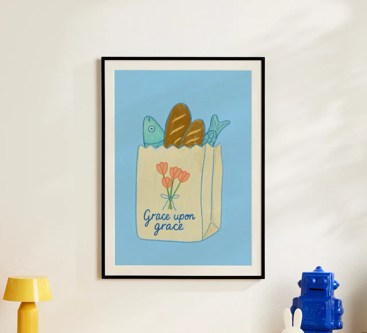 Grazia su grazia - Arte dei pani e dei pesci poster da vintagepod