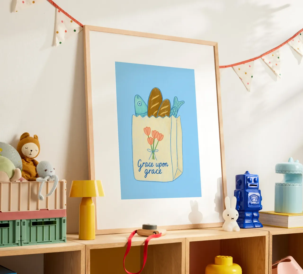 Grazia su grazia - Arte dei pani e dei pesci poster da vintagepod