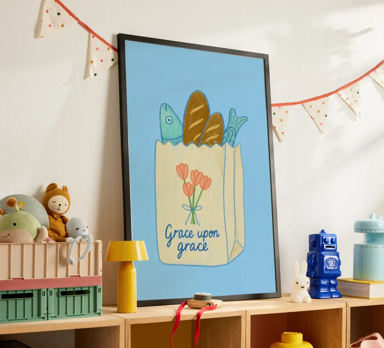 Grazia su grazia - Arte dei pani e dei pesci poster da vintagepod