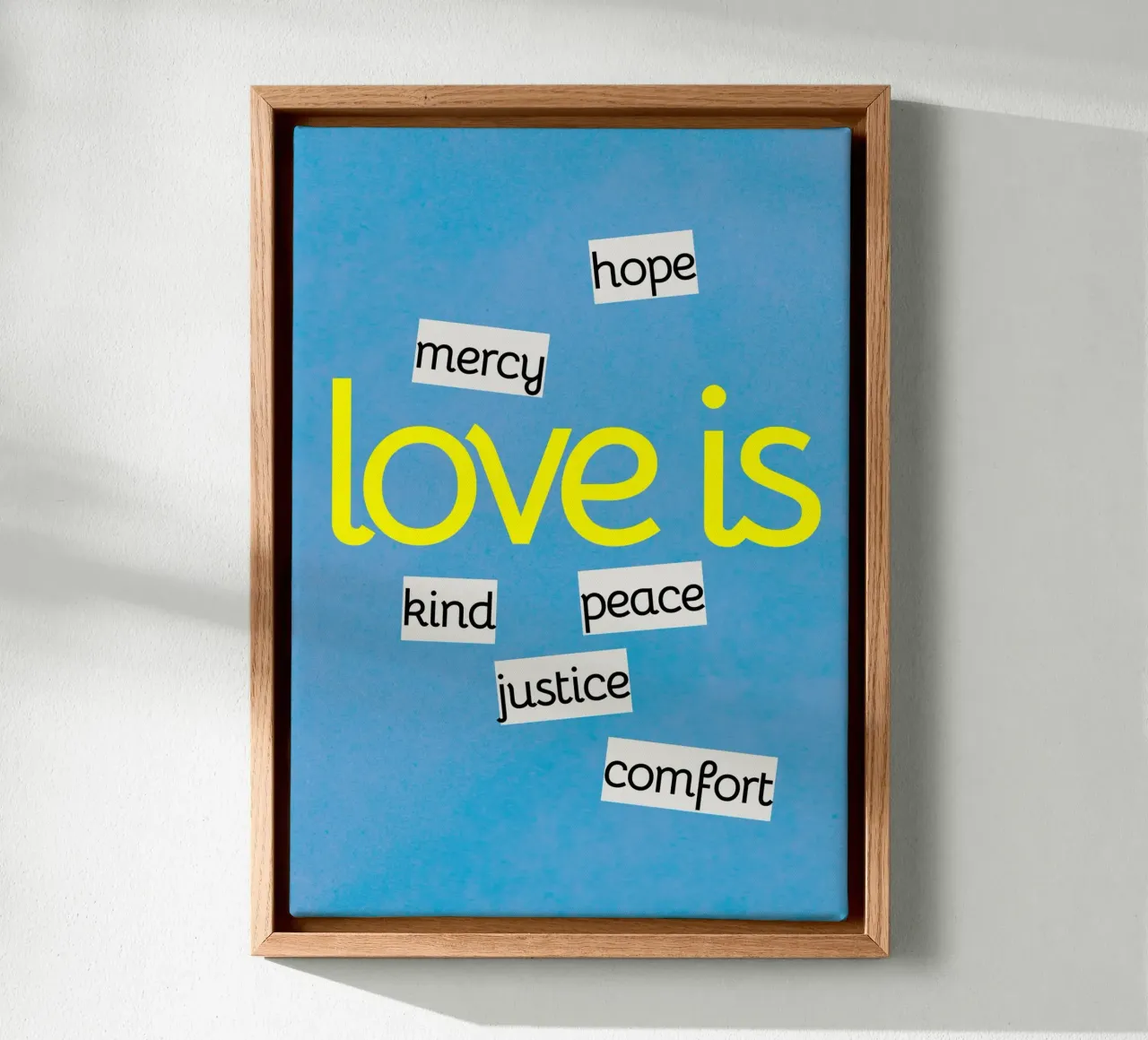 Love Is - Christian Definition Art Print canvas with Floater frame by vintagepod