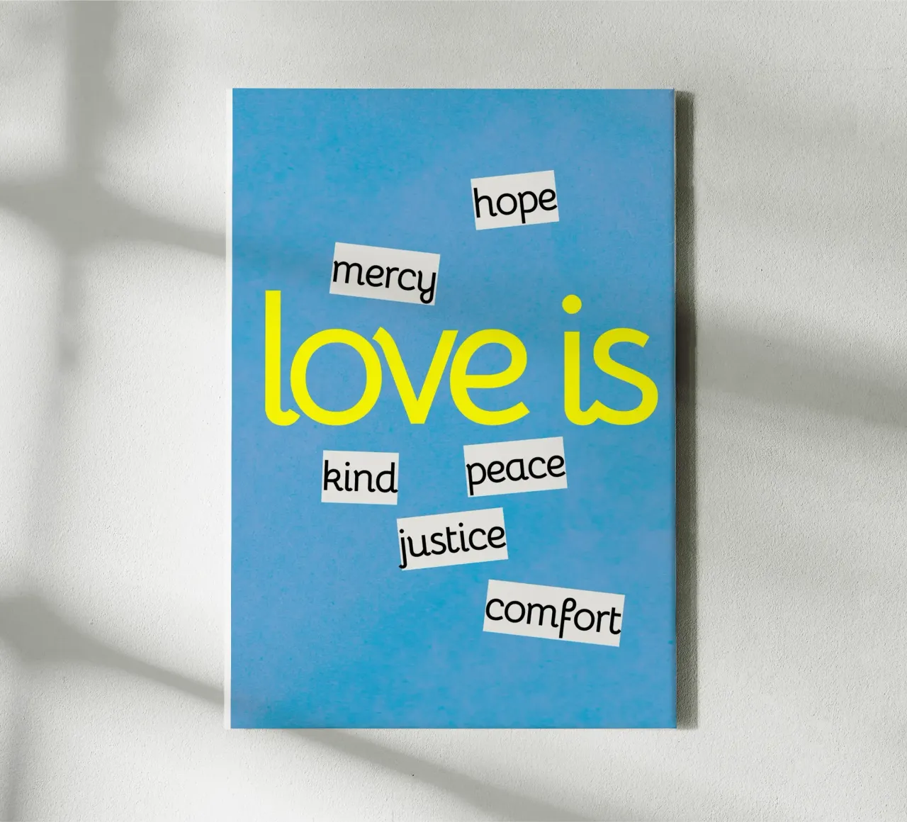 Love Is - Christian Definition Art Print canvas with Floater frame by vintagepod
