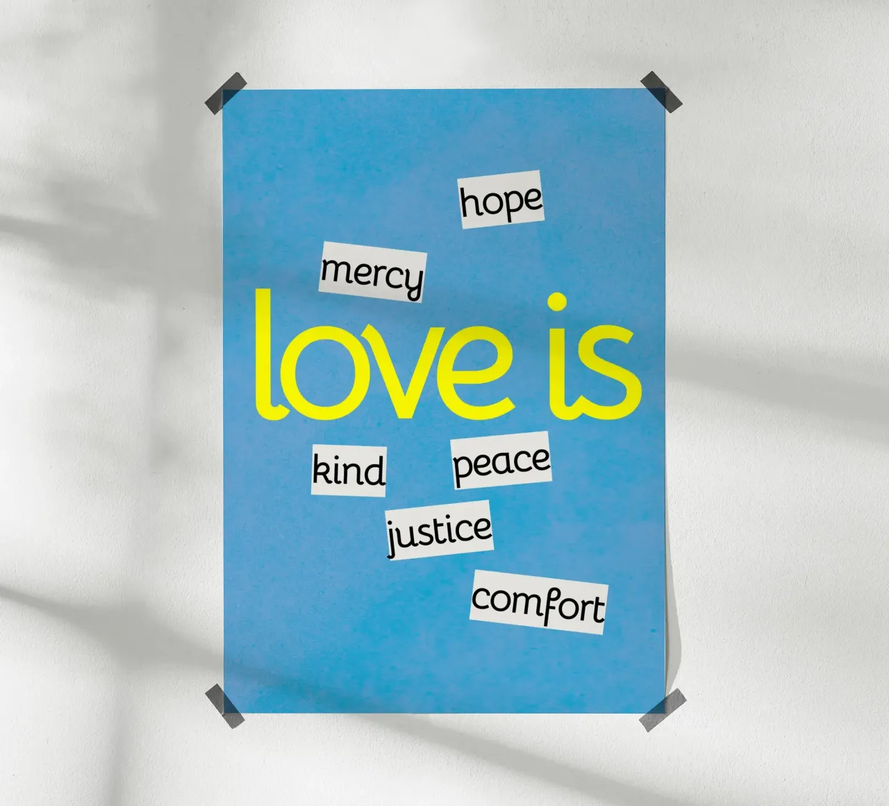 L'amore è - Stampa d'arte con definizione cristiana poster da vintagepod