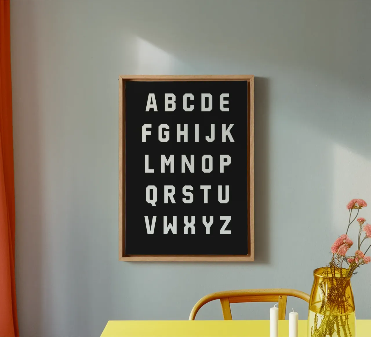 Typography Alphabet #3 lienzo con Marco flotante de kathrinmay