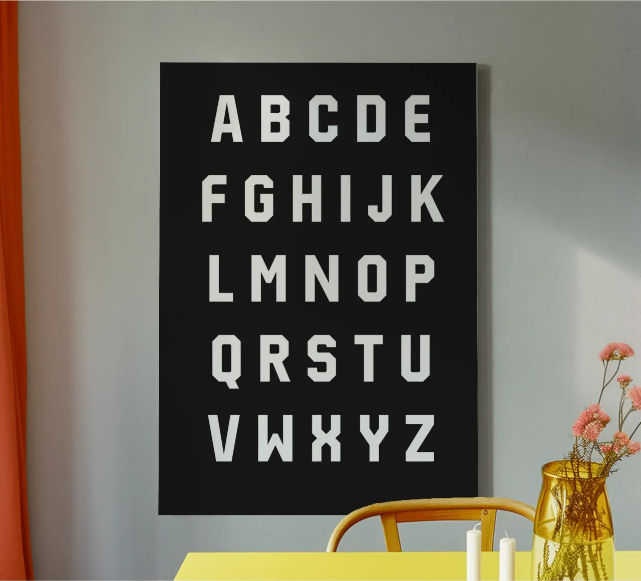 Typography Alphabet #3 lienzo con Marco flotante de kathrinmay