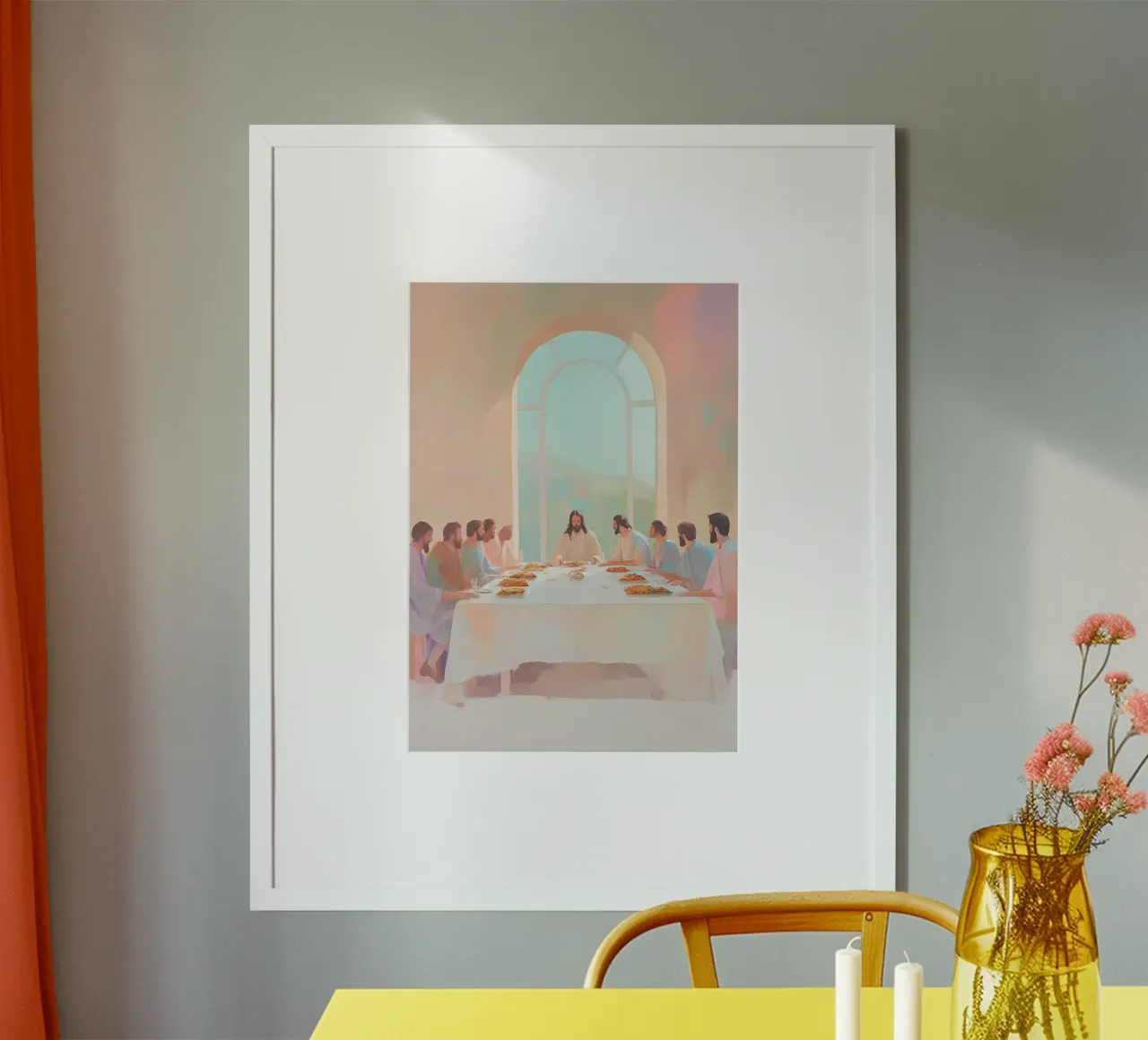 Das letzte Abendmahl, Moderne christliche Kunst Poster von vintagepod