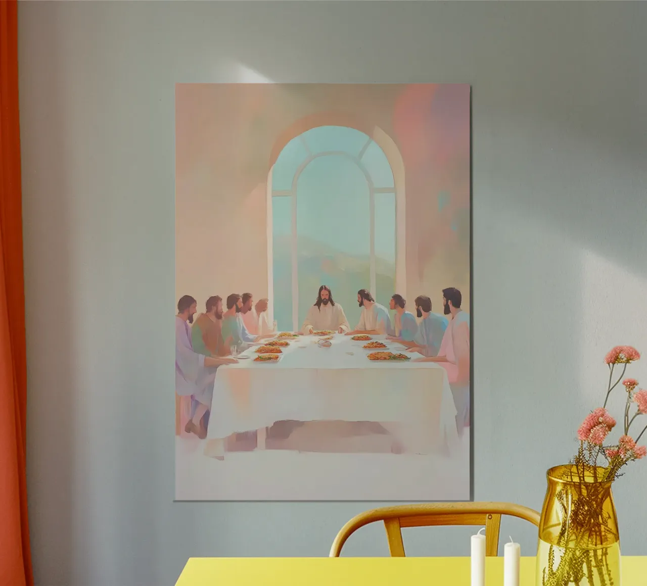 Das letzte Abendmahl, Moderne christliche Kunst Poster von vintagepod