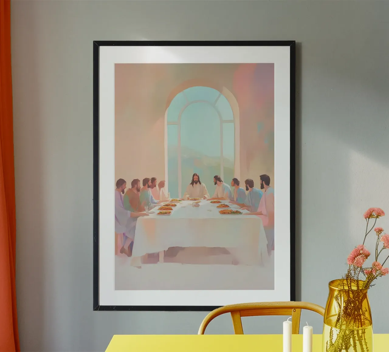 Das letzte Abendmahl, Moderne christliche Kunst Poster von vintagepod