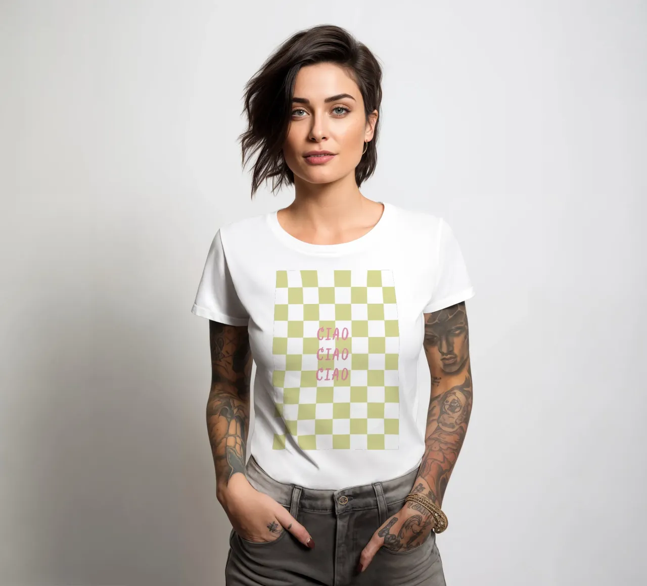 ciao ciao ciao t-shirt da donna da Poster Print Studio