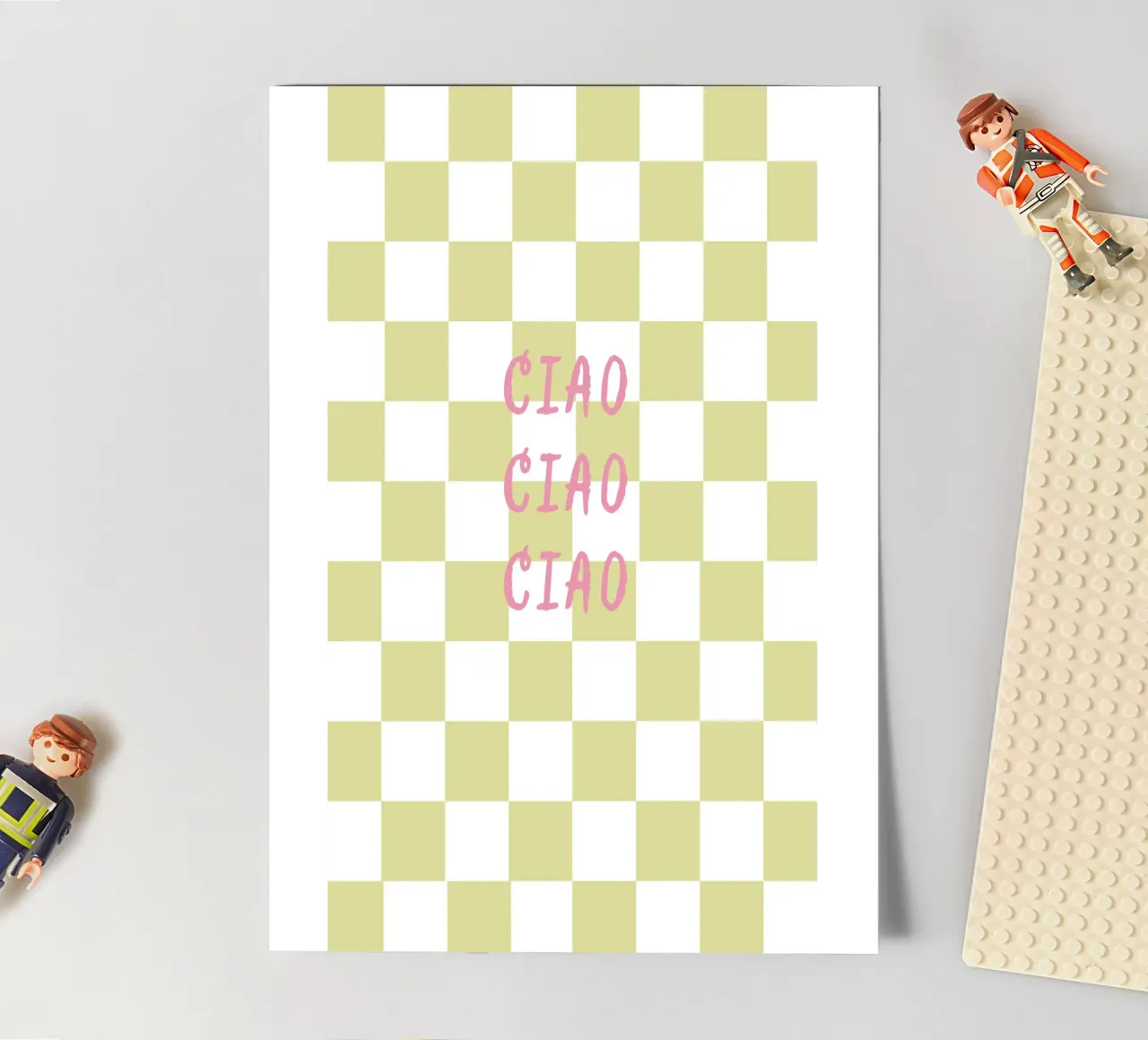 ciao ciao ciao foglio adesivo da Poster Print Studio