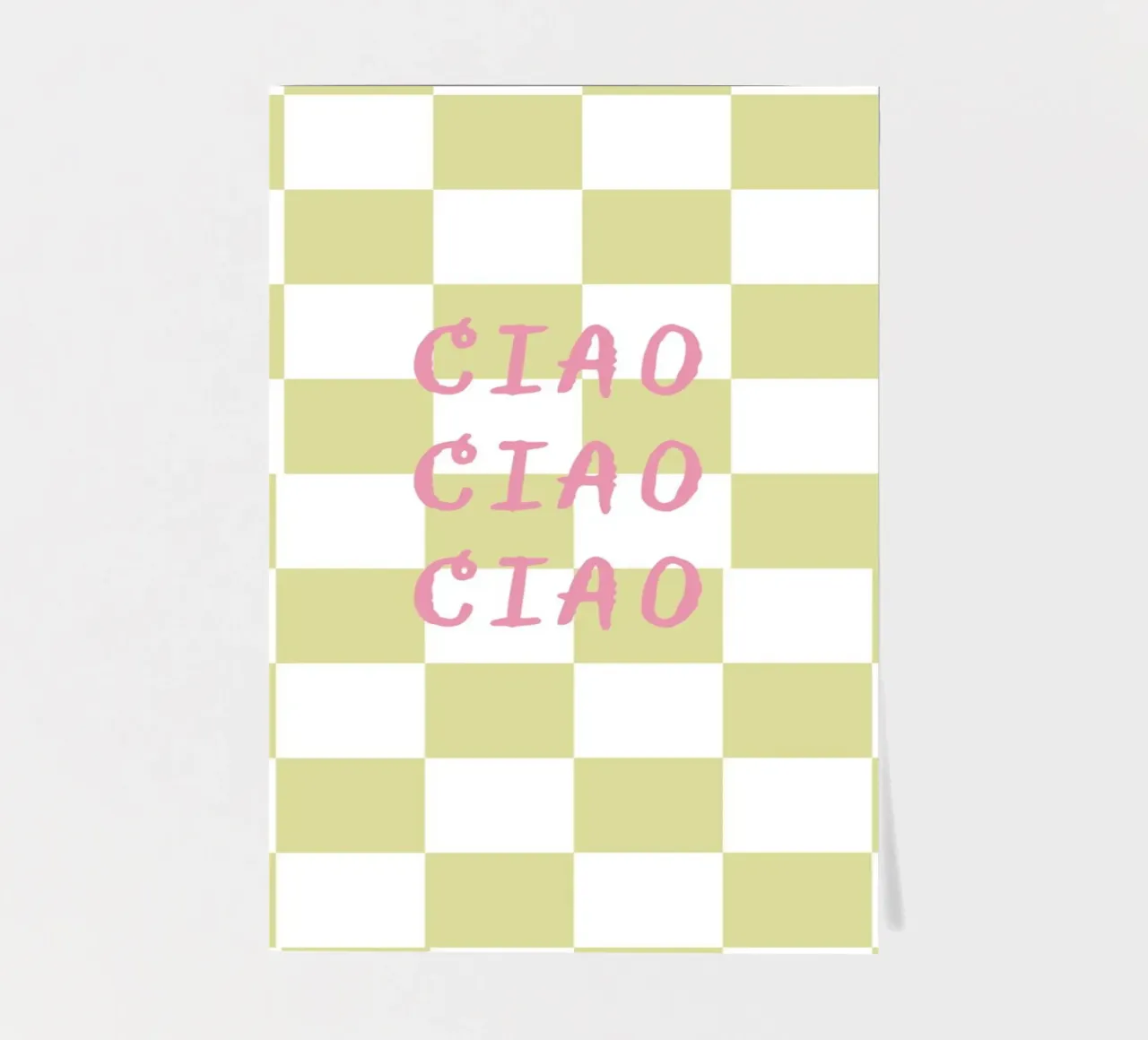 ciao ciao ciao foglio adesivo da Poster Print Studio