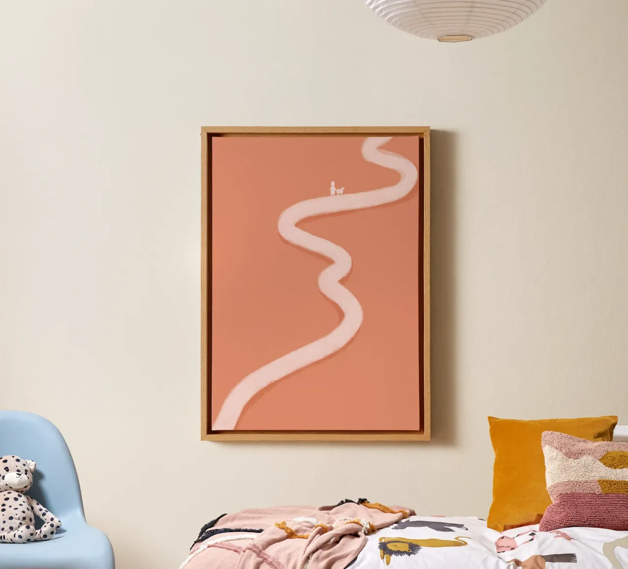 The Good Shepherd, Minimalist Christian Art canvas with Floater frame by vintagepod