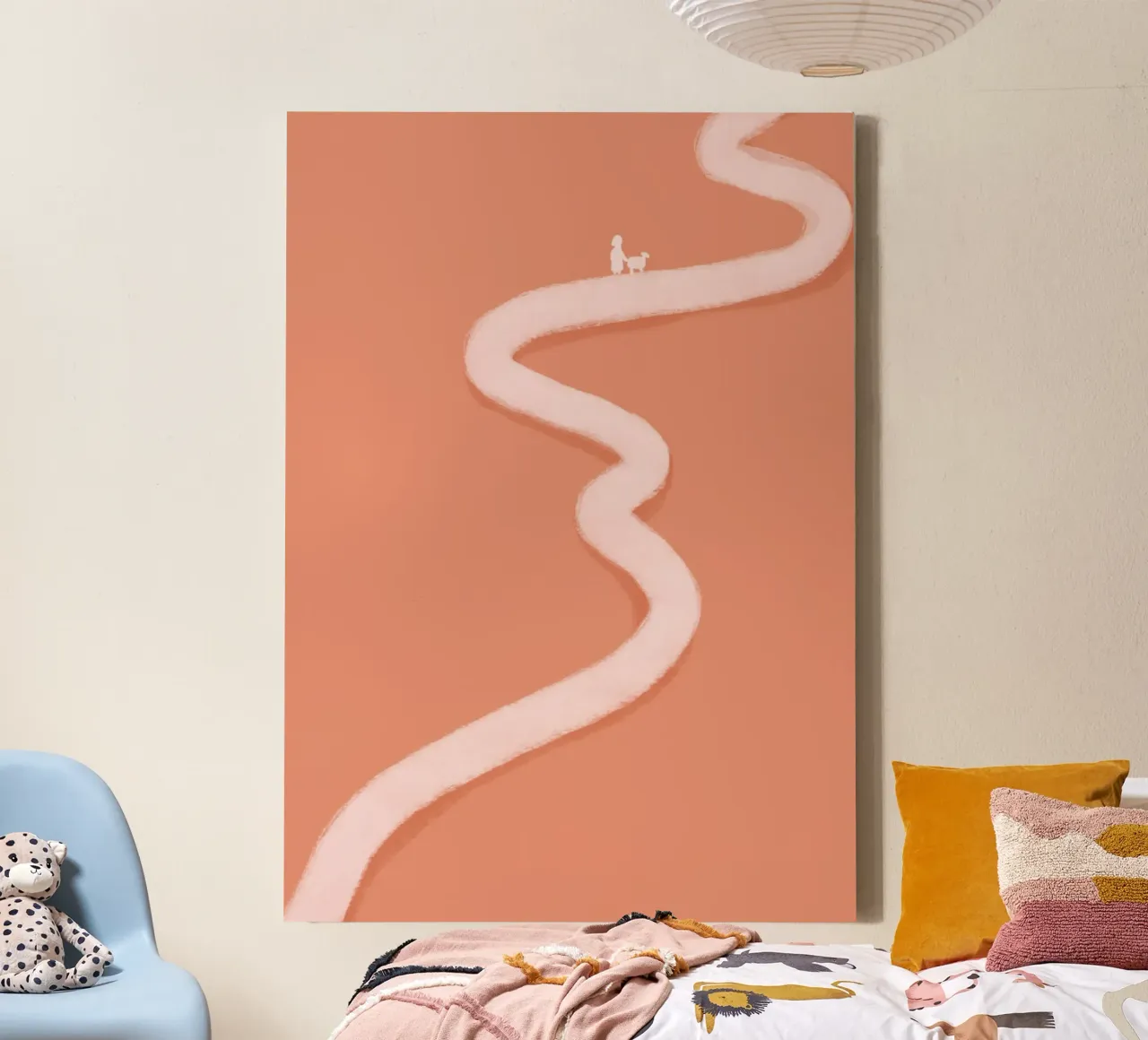 The Good Shepherd, Minimalist Christian Art canvas with Floater frame by vintagepod