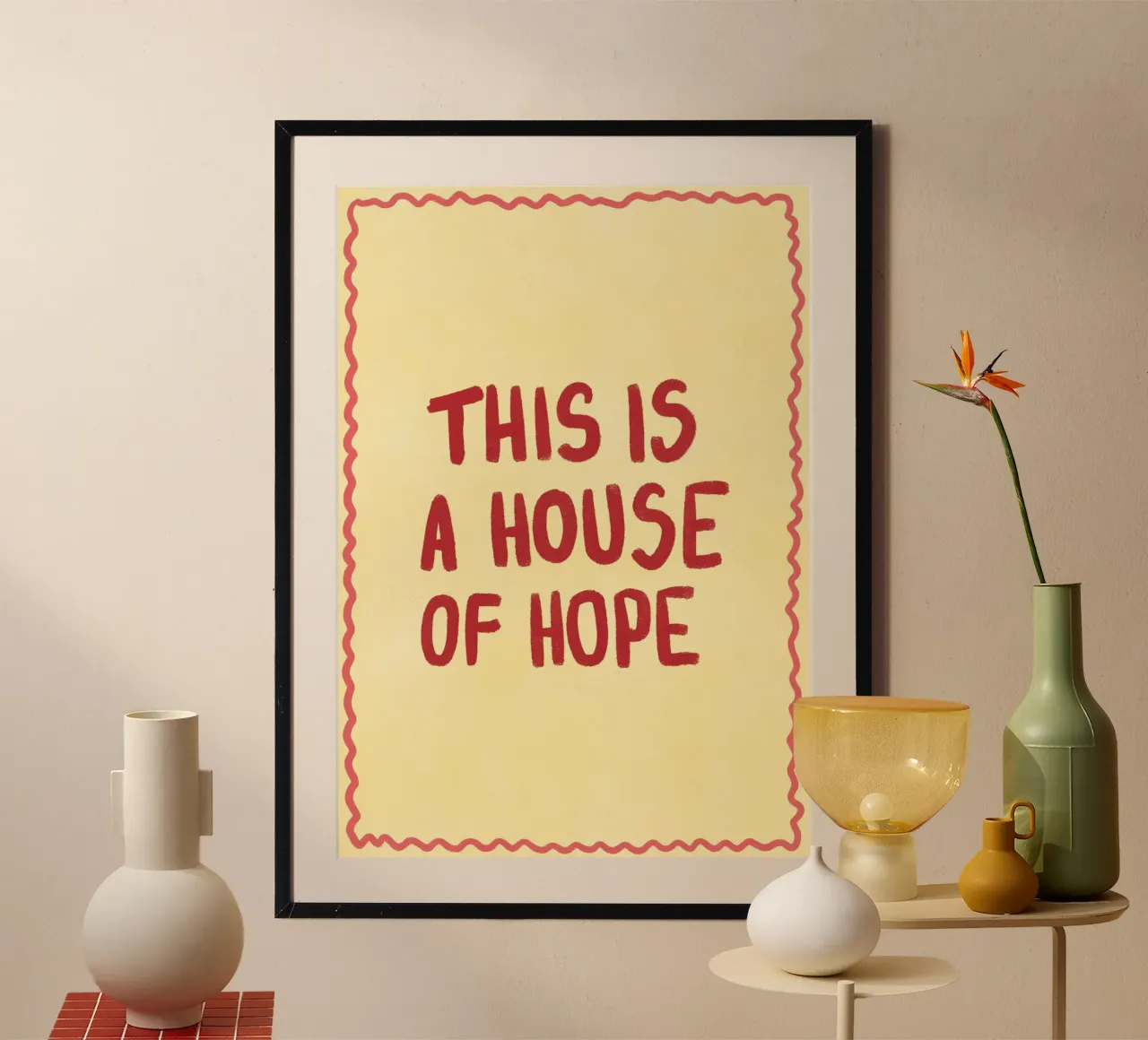 Questa è una casa di speranza, arte cristiana poster da vintagepod