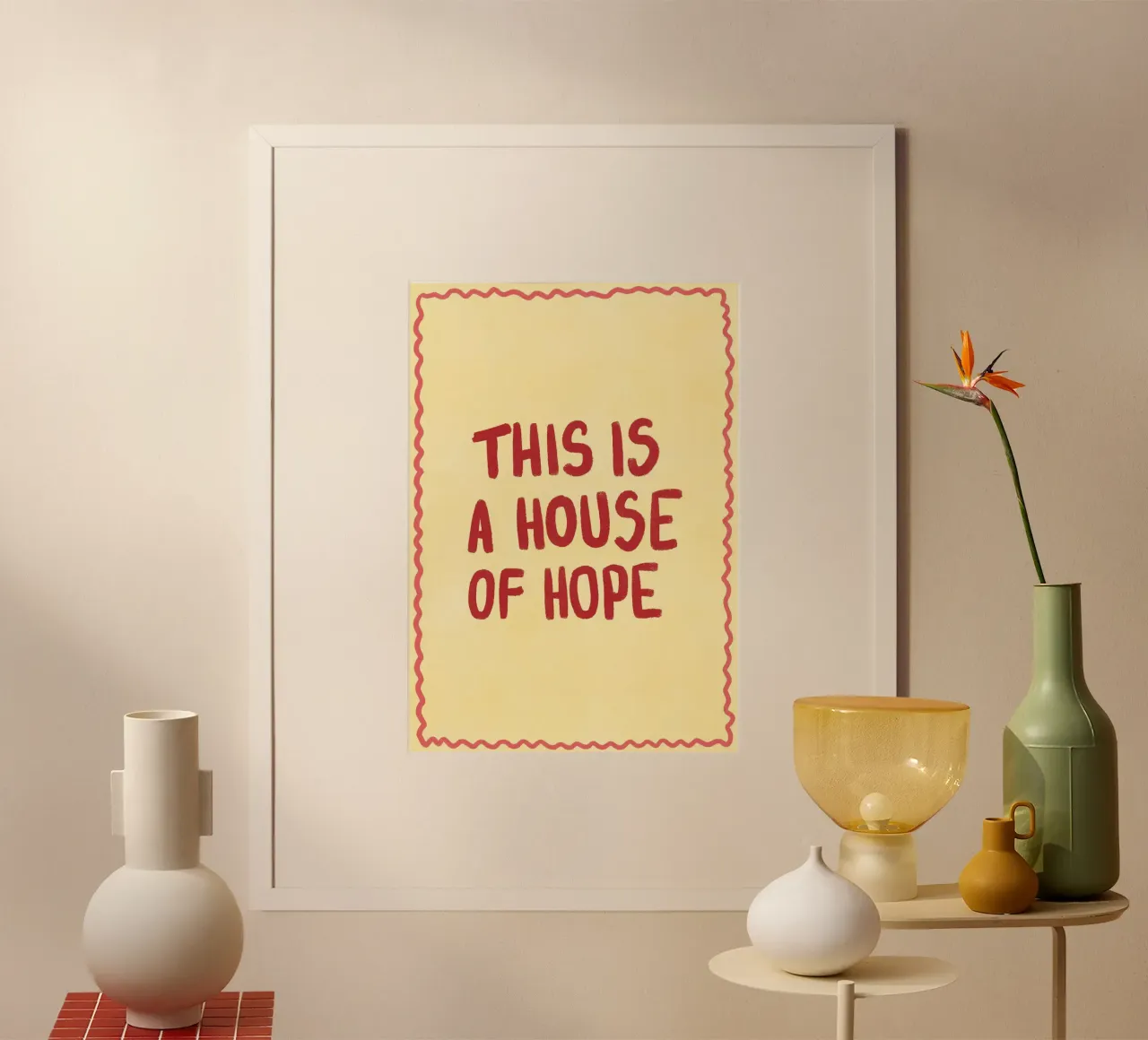 Questa è una casa di speranza, arte cristiana poster da vintagepod