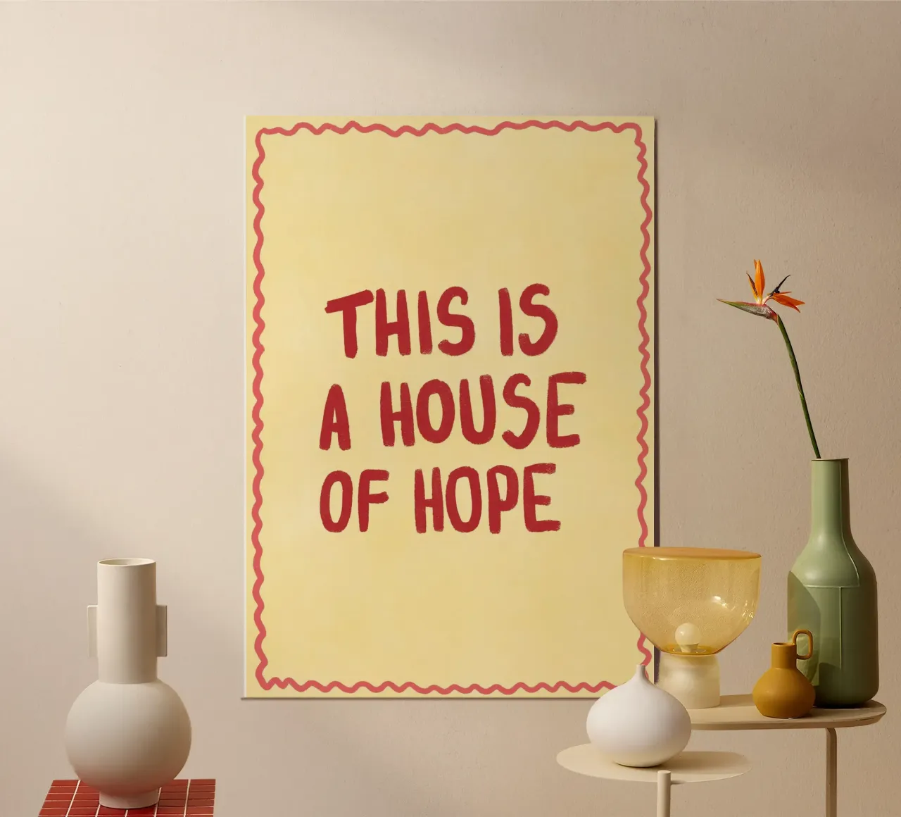 Questa è una casa di speranza, arte cristiana poster da vintagepod