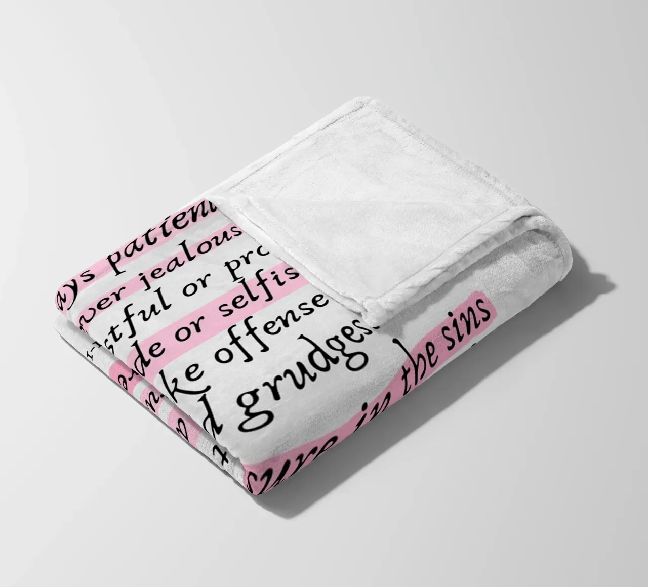 L'amore è paziente, 1 Corinzi 13:1-13 coperta in pile da vintagepod