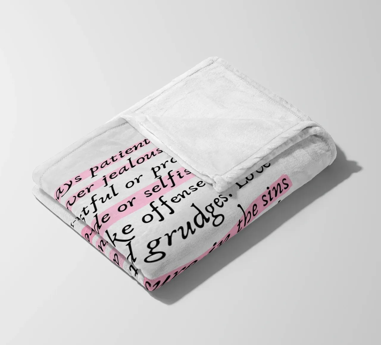 L'amore è paziente, 1 Corinzi 13:1-13 coperta in pile da vintagepod