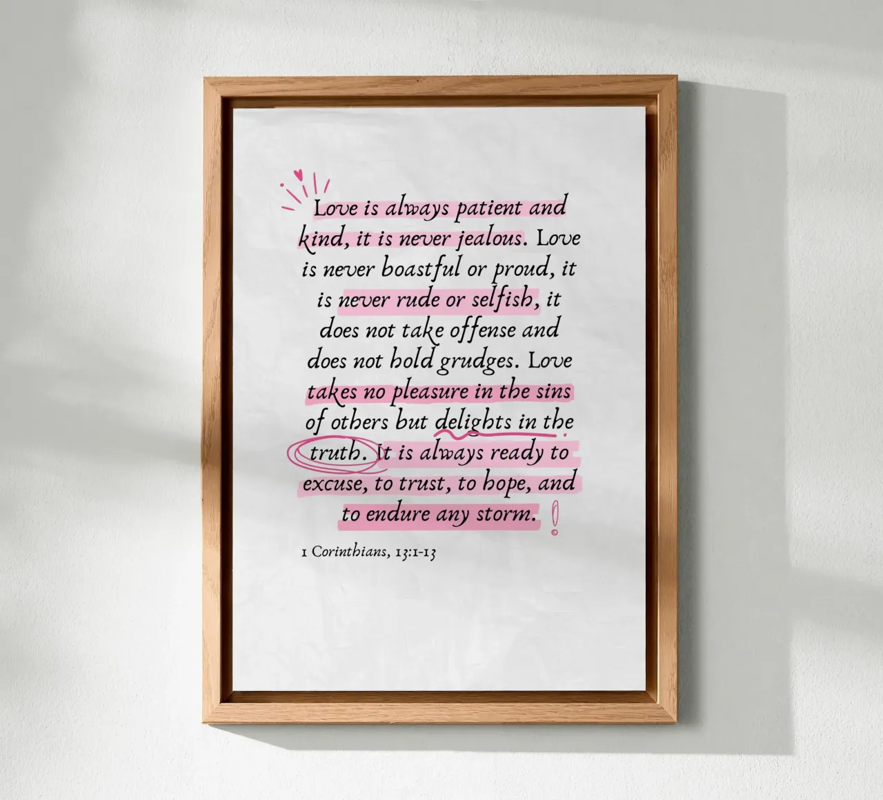 L'amore è paziente, 1 Corinzi 13:1-13 alluminio dibond da vintagepod