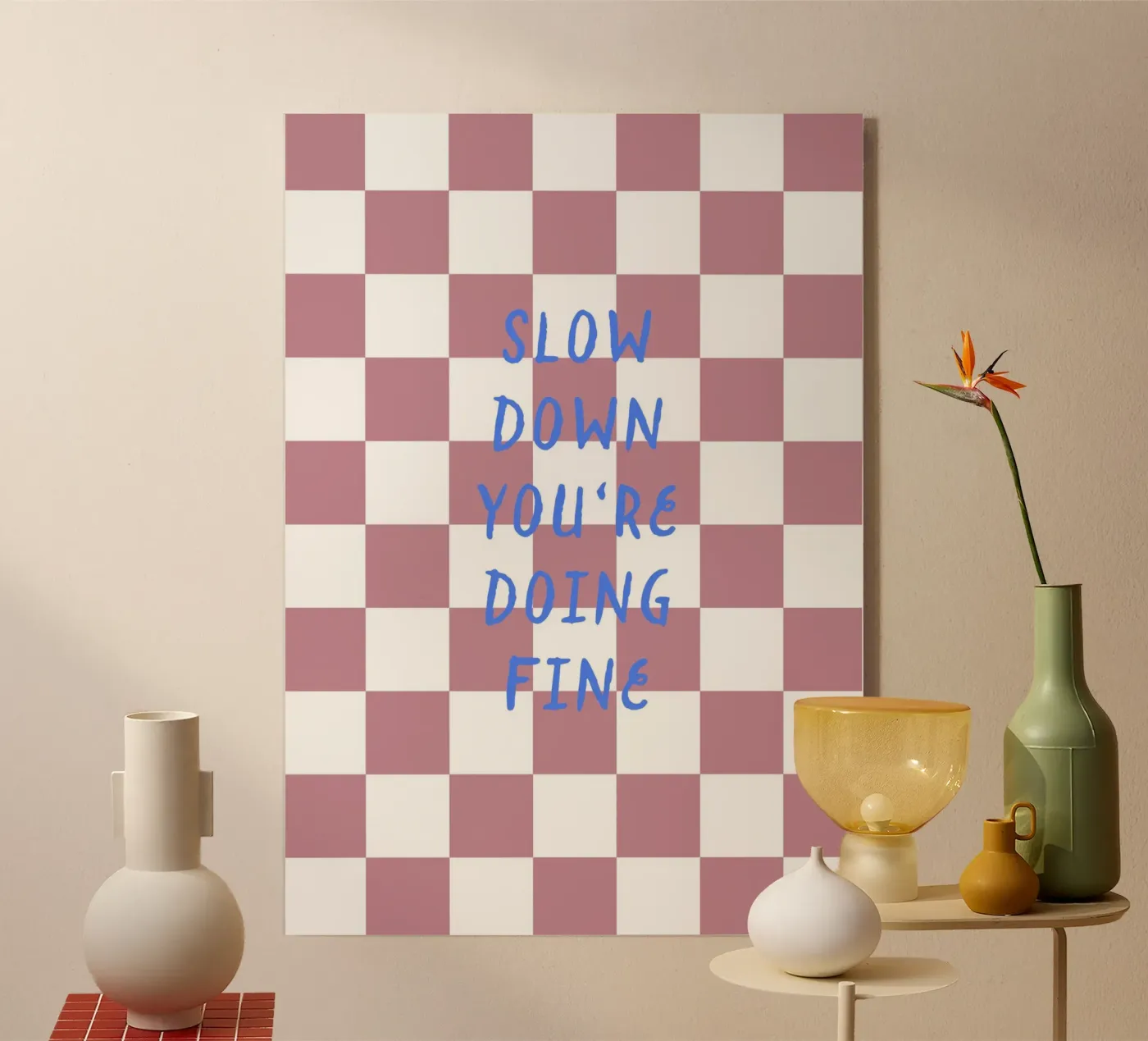 Slow down acryl van Poster Print Studio