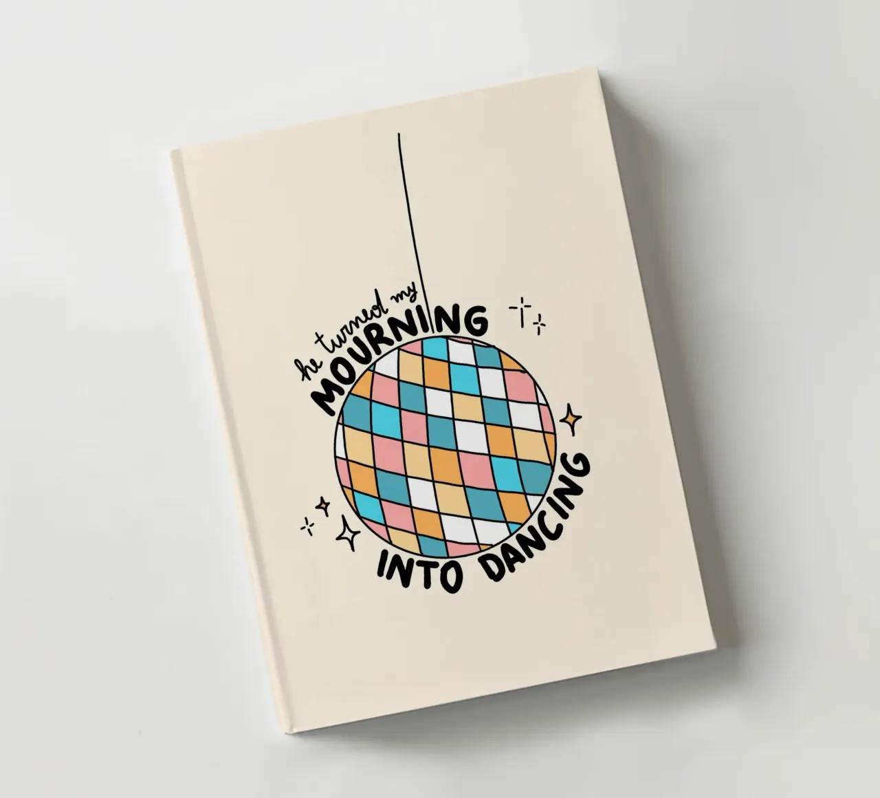 Mourning to Dancing, Christian Art Print notebook by vintagepod