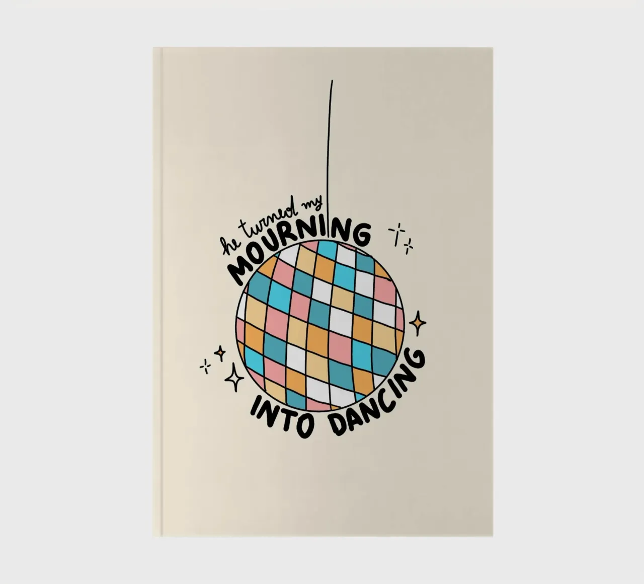 Mourning to Dancing, Christian Art Print notebook by vintagepod