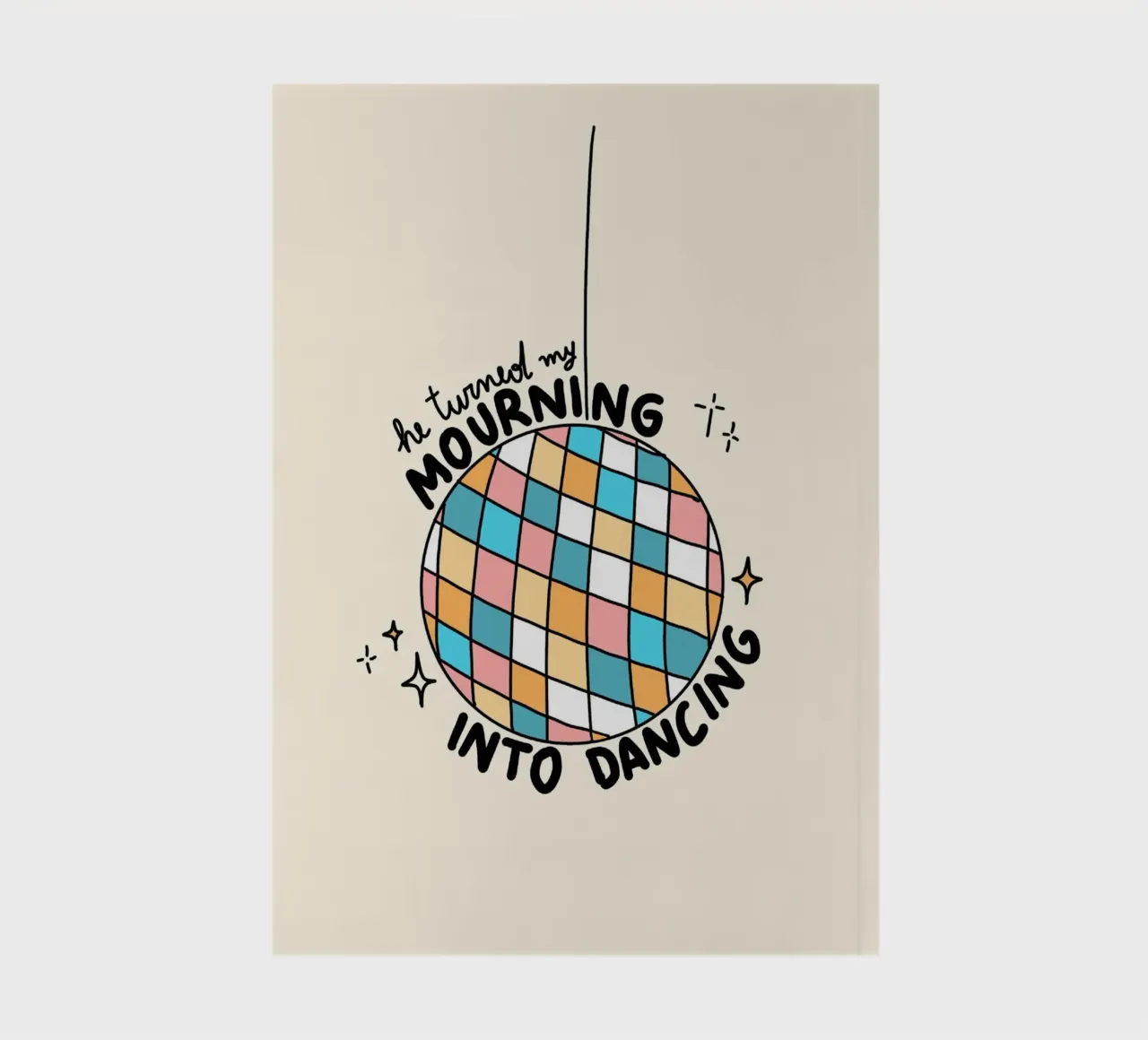Mourning to Dancing, Christian Art Print notebook by vintagepod