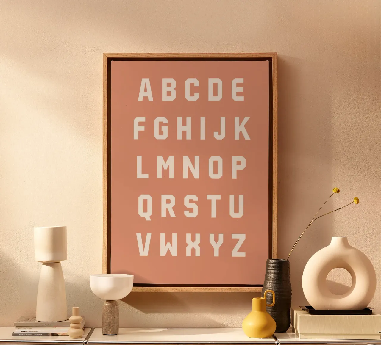 Typography Alphabet #6 tela con Cornice a cassetta da kathrinmay