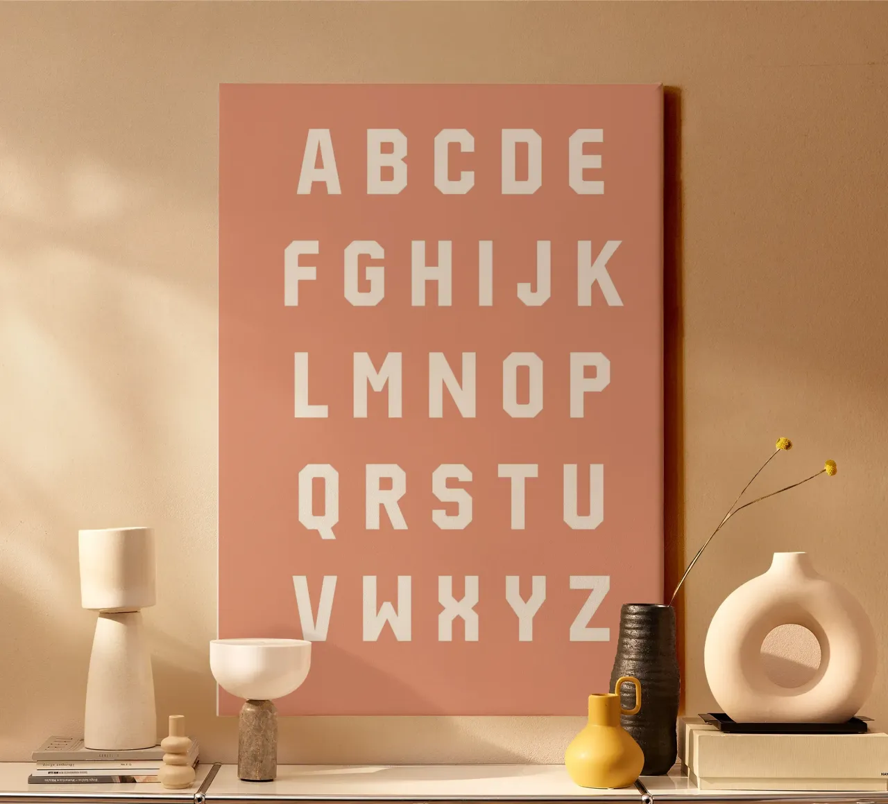 Typography Alphabet #6 tela con Cornice a cassetta da kathrinmay
