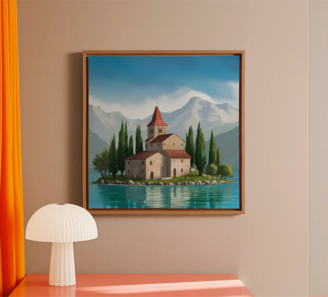 Cappella dell'isola Solitudine tela con Cornice a cassetta da Heaven Craft