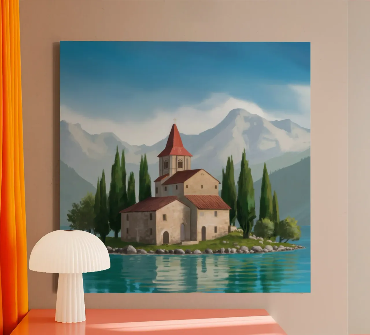 Cappella dell'isola Solitudine tela con Cornice a cassetta da Heaven Craft