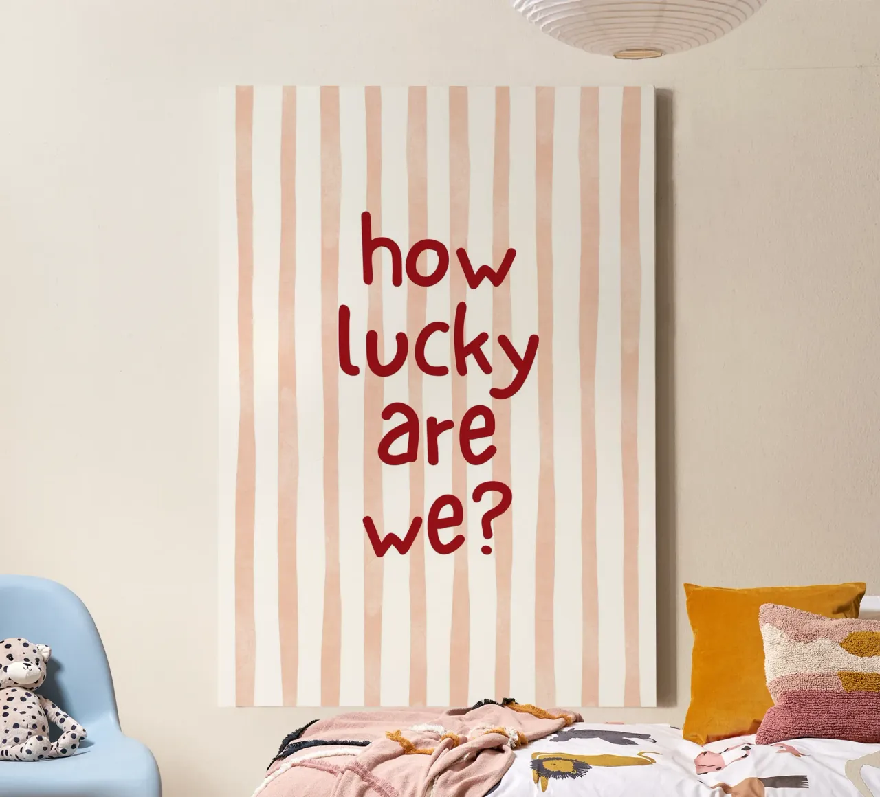 How Lucky Are We? - Art Print canvas with Floater frame by vintagepod