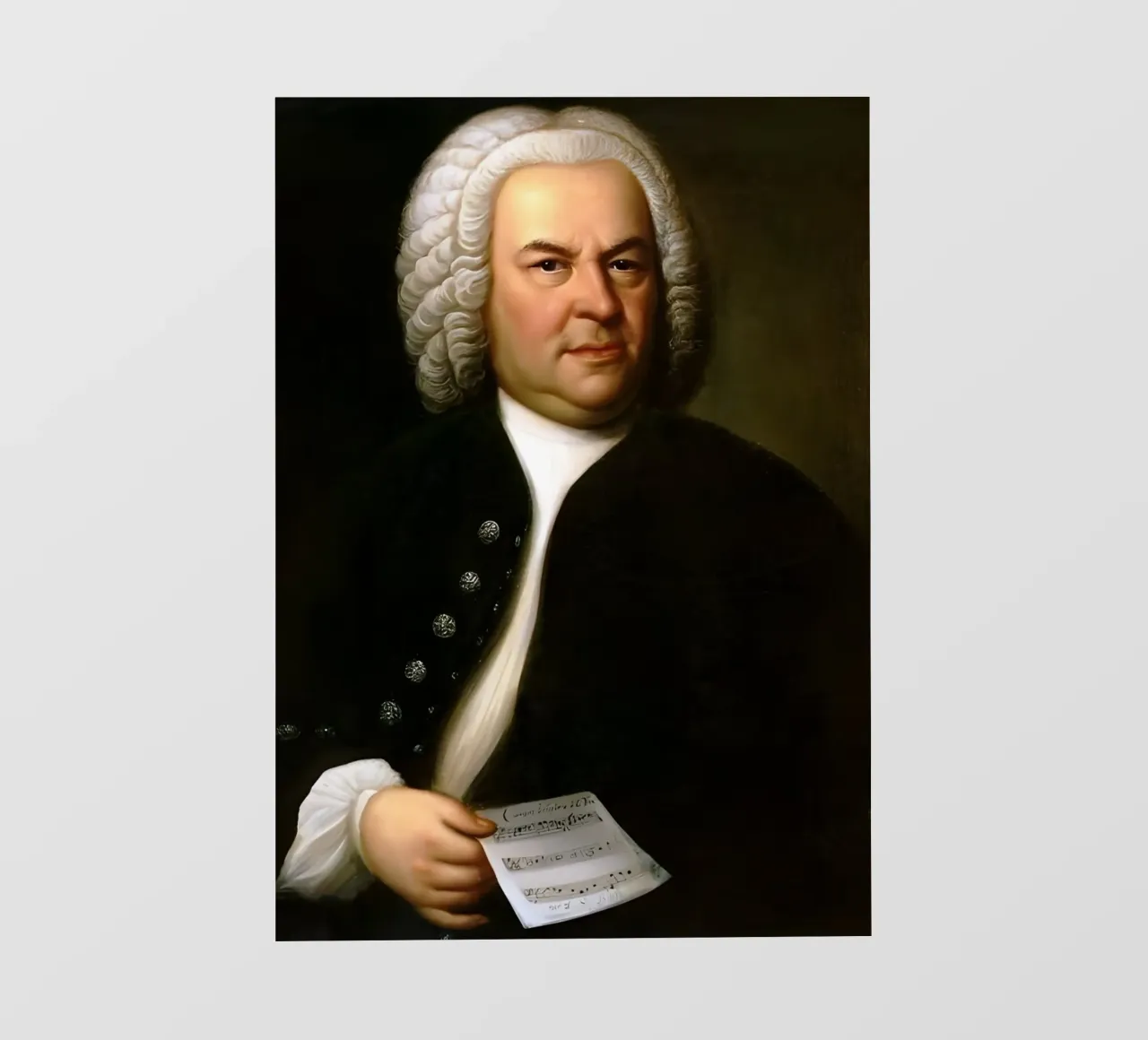 Johann Sebastian Bach, pellicola backlit da Low poly art