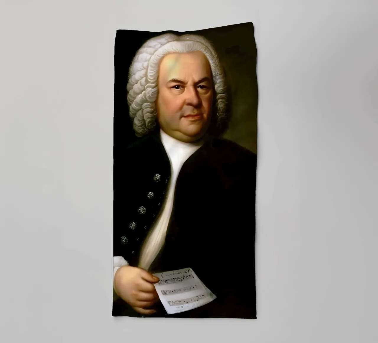Johann Sebastian Bach, asciugamano da bagno da Low poly art
