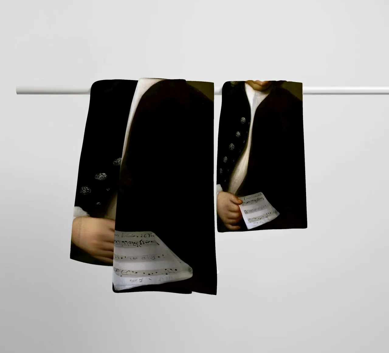 Johann Sebastian Bach, asciugamano da bagno da Low poly art