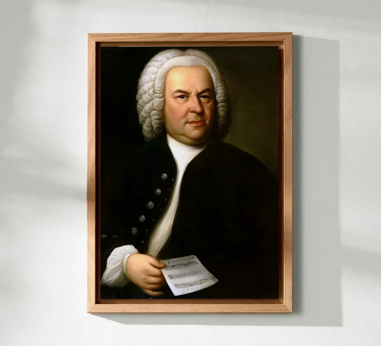Johann Sebastian Bach, alluminio dibond da Low poly art
