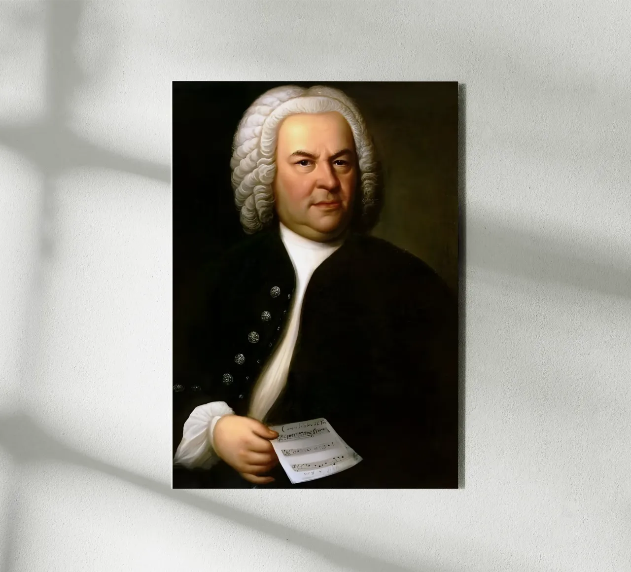 Johann Sebastian Bach, alluminio dibond da Low poly art