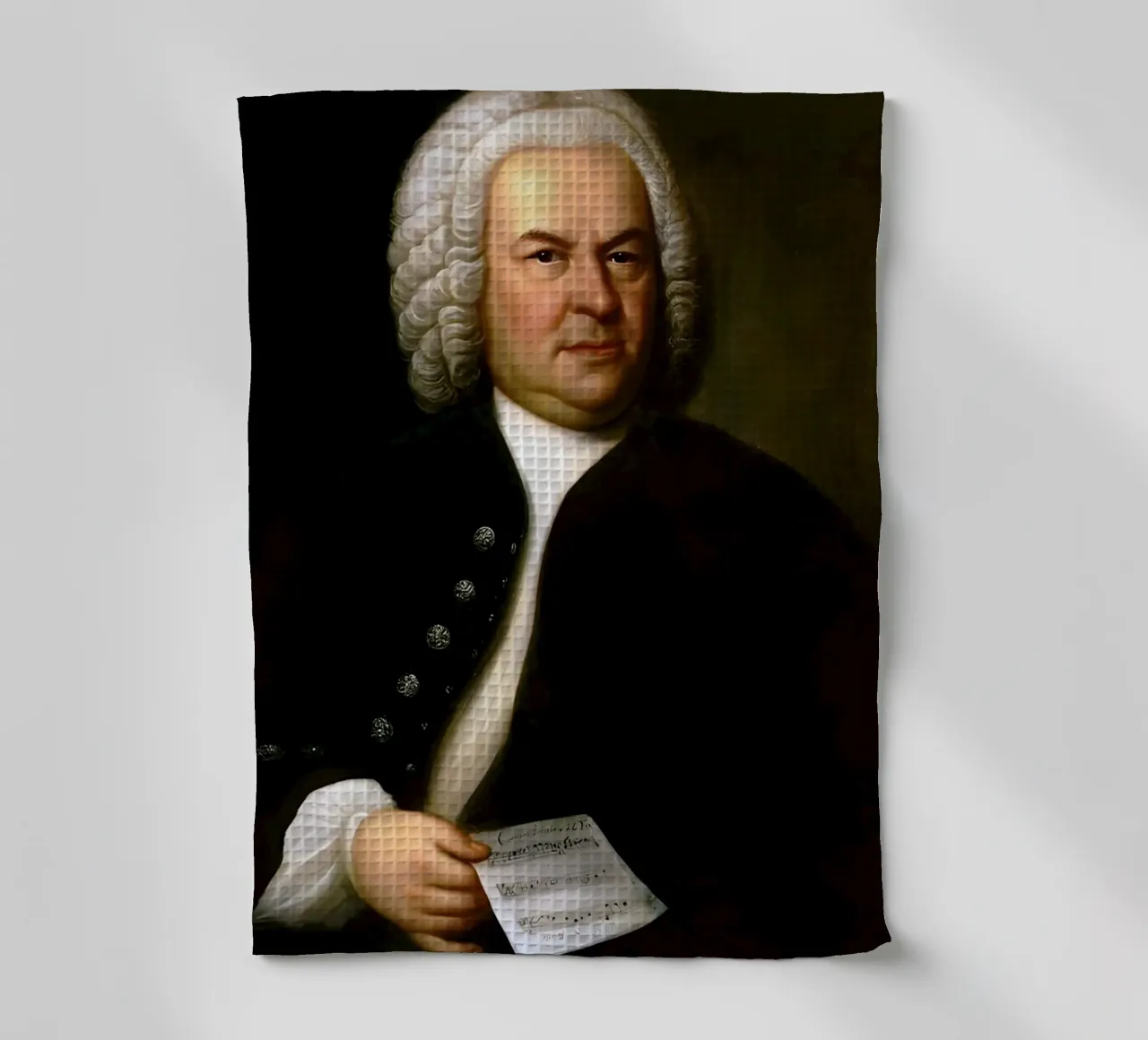 Johann Sebastian Bach, canovaccio da cucina da Low poly art