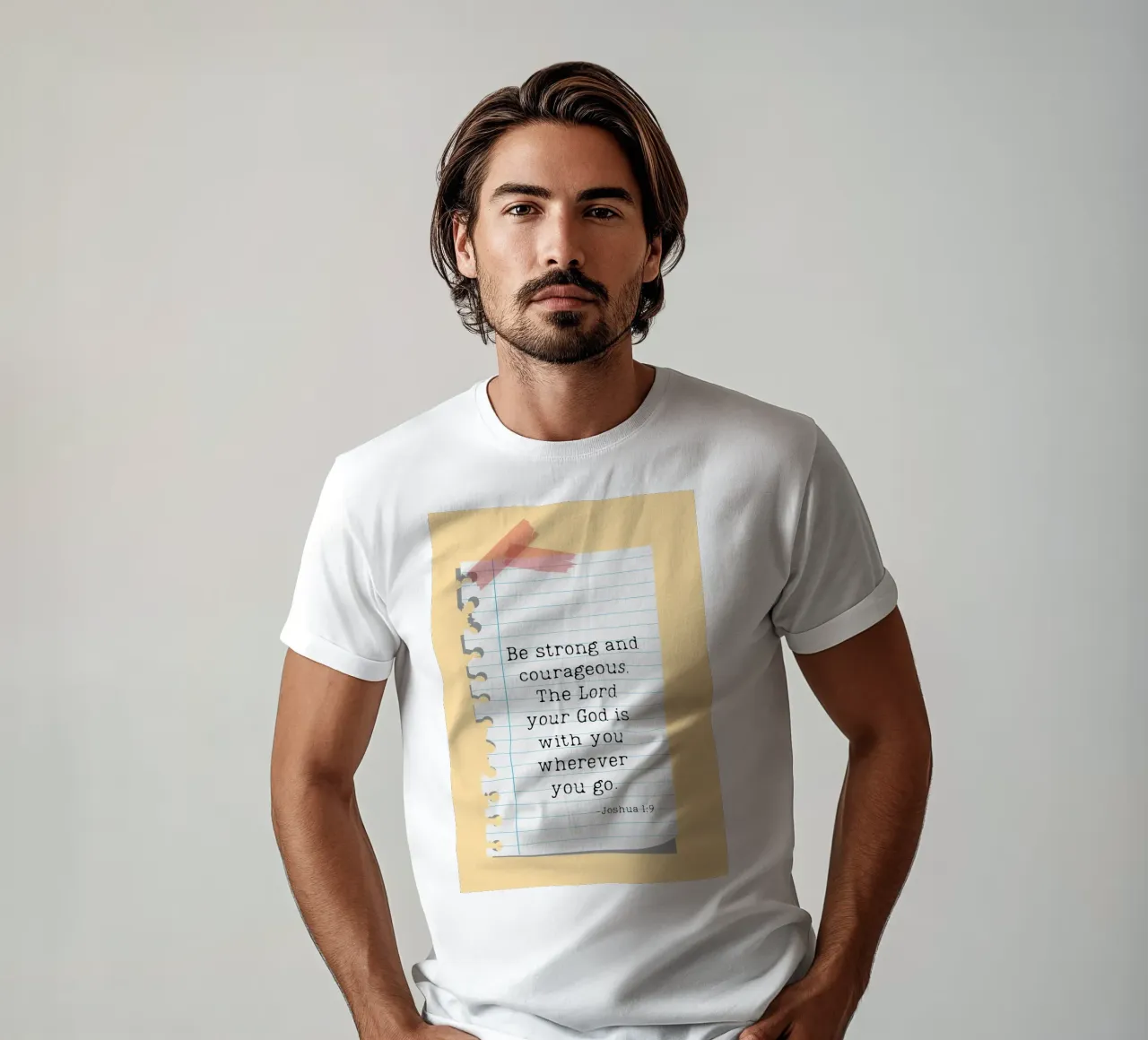 Be Strong & Courageous - Joshua 1:9 t-shirt by vintagepod
