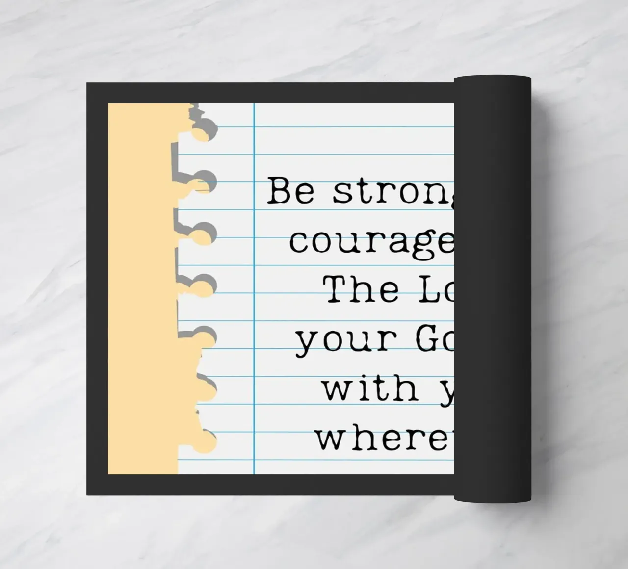 Be Strong & Courageous - Joshua 1:9 doormat by vintagepod