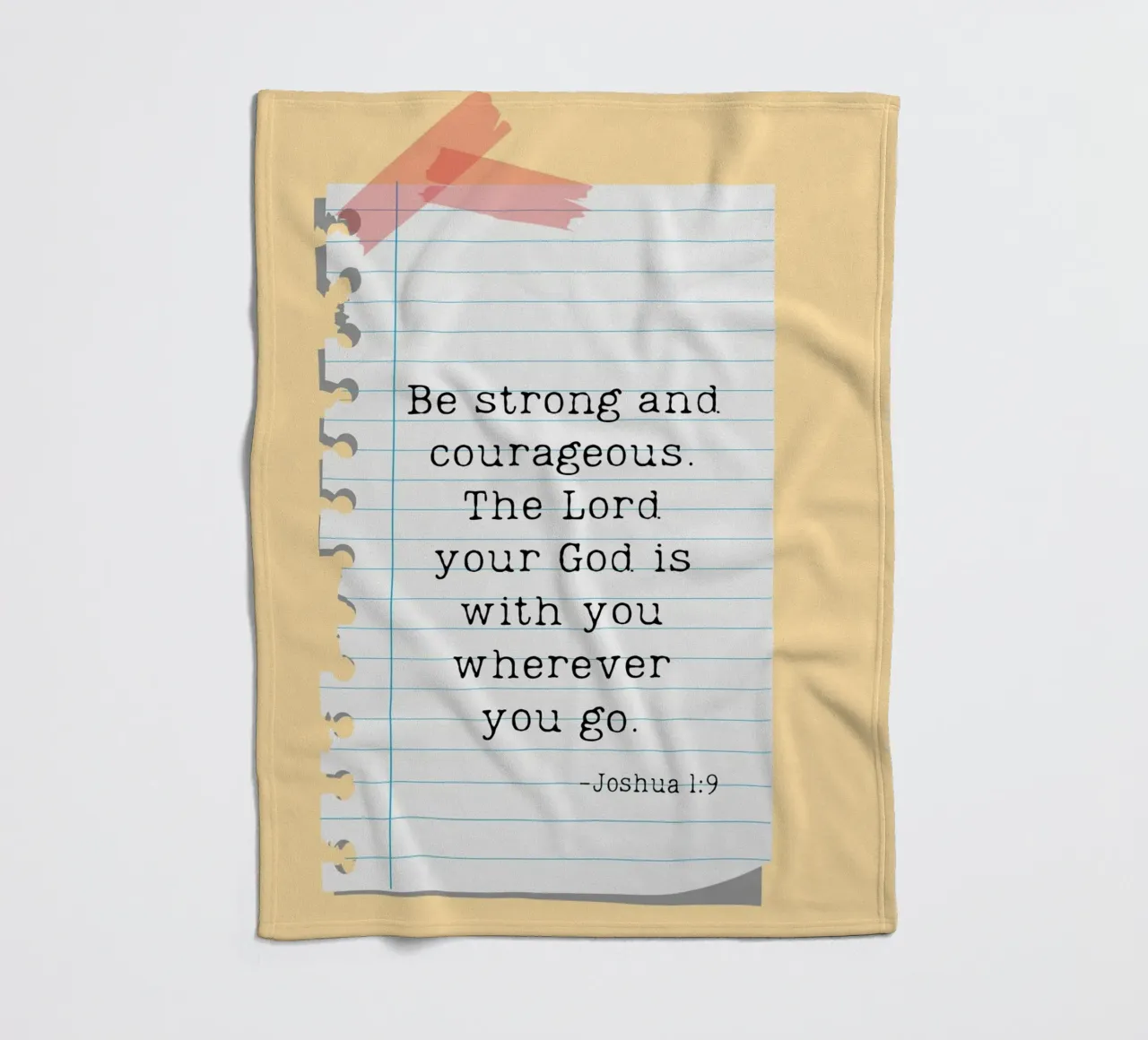 Be Strong & Courageous - Joshua 1:9 fleece blanket by vintagepod